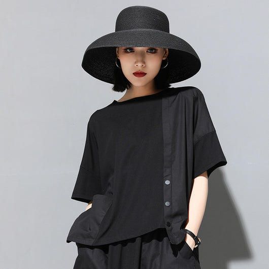 Blusa Asimétrica Personalizada con Parches de Diseño Único - Image 9