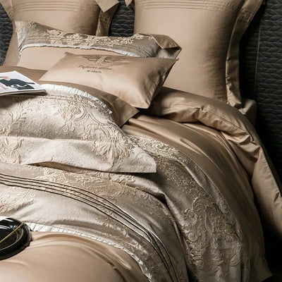 Juego de Cama Jacquard 4 Piezas - Algodón de Fibra Larga Premium - Image 4