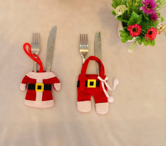 Portacubiertos Navideños de Papá Noel para Decoración de Mesa - Image 15