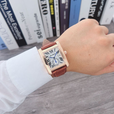 Reloj de Cuarzo Tanque Cuadrado para Hombre - Image 9