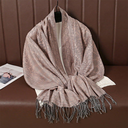 Bufanda Étnica Invernal con Borlas - Abrigo Cálido y Elegante - Image 32