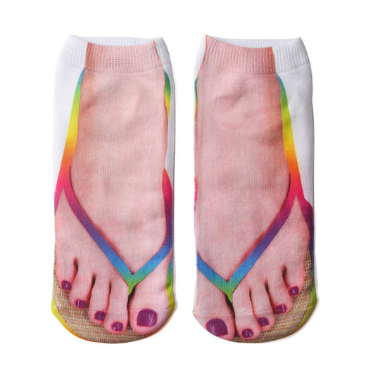 Calcetines Personalizados de Algodón con Estampado 3D Calavera de Cerdo para Hombre y Mujer - Image 4