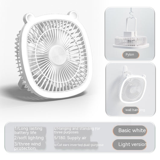 Ventilador Portátil Recargable con Luz Nocturna - Diseño Infantil para Escritorio y Cabecera - Image 17