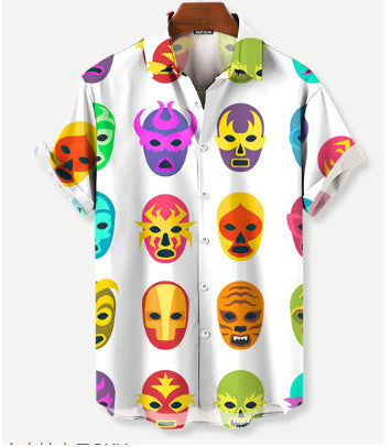 Camisa Hawaiana de Frutas Tropicales para Hombre - Estilo Casual de Verano - Image 7