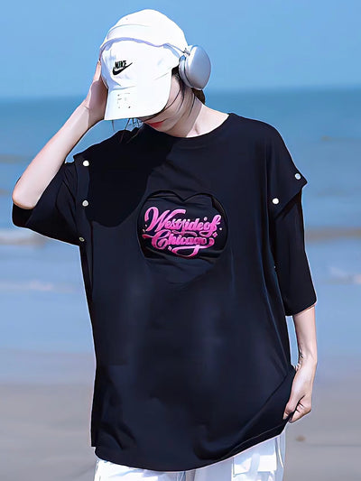 Camiseta Mujer Verano con Mangas Desmontables - Image 4