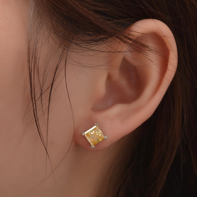 Aretes de Diamante Carbono Corte Flor de Hielo - Image 11