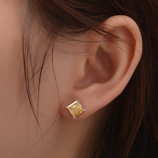 Aretes de Diamante Carbono Corte Flor de Hielo - Image 11