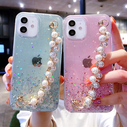 Funda Protectora para Celular con Brillo y Cuentas de Resina Epoxi - Image 16