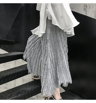 Falda Tejida Irregular Cintura Alta Midi para Mujer - Image 9