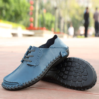 Zapatos Casuales de Cuero para Hombre con Cordones y Punta Redonda - Image 10