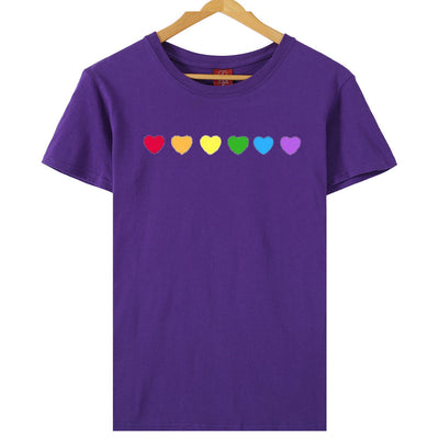 Playera Estampada Corazón Arcoíris Manga Corta - Image 25