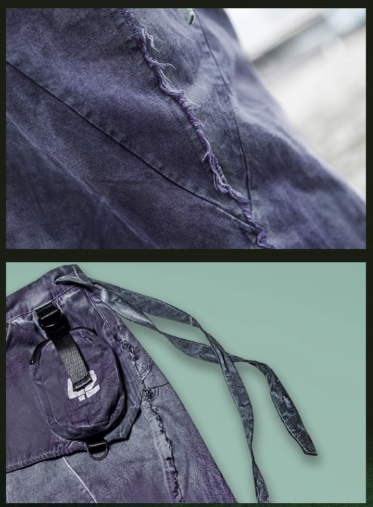 Pantalones Cargo Degradado Punk con Estilo Funcional - Image 13