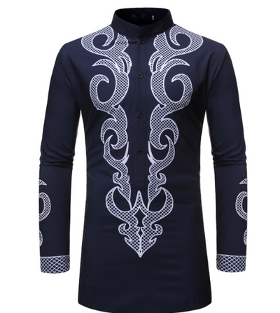 Camisa Dashiki Africana Estampada para Hombre - Estilo Hip Hop Casual - Image 10