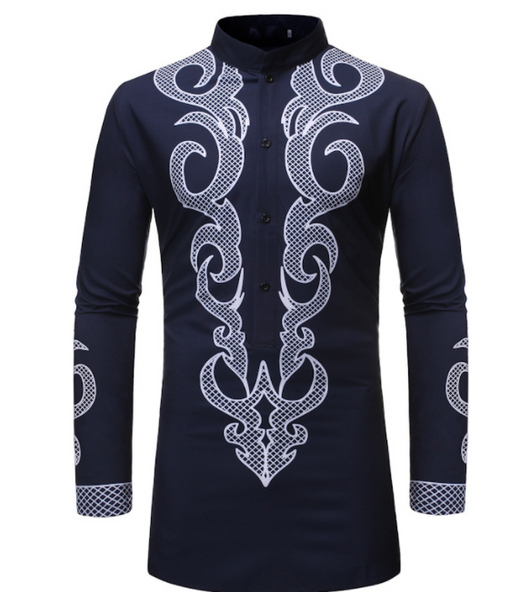 Camisa Dashiki Africana Estampada para Hombre - Estilo Hip Hop Casual - Image 10