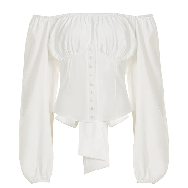 Blusa Ajustada con Cordones Laterales - Diseño Minimalista - Image 6