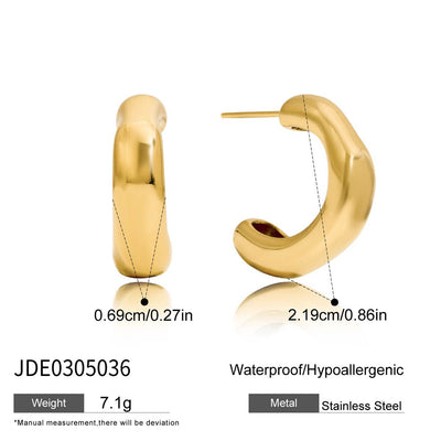 Aretes C Acero Inoxidable Lujo Europeo Minimalista - Image 13