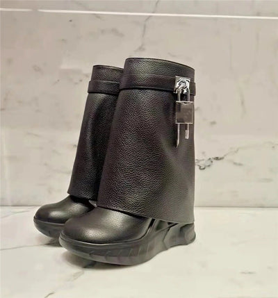 Botas Oversized de Felpa para Mujer - Largo Medio - Image 2