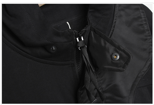 Abrigo Trench Patchwork Retro Dark con Capucha Original - Image 8