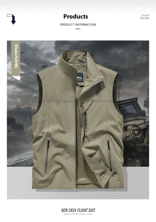 Chaleco de Fotografía y Pesca con Múltiples Bolsillos para Hombre - Image 24