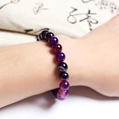 Pulsera de Piedra Violeta Natural para Mujer - Image 10