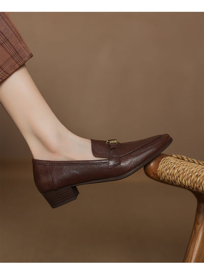 Zapatos de Cuero Británicos con Tacón Bajo de 3cm - Estilo Casual Primavera para Mujer - Image 16