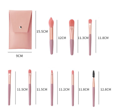 Set de Brochas de Maquillaje Portátil con Cerdas Suaves - Image 7