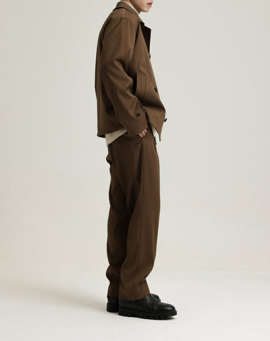Abrigo Ejecutivo de Cuello Vuelto con Mezcla de Tela Twill para Hombre - Image 18