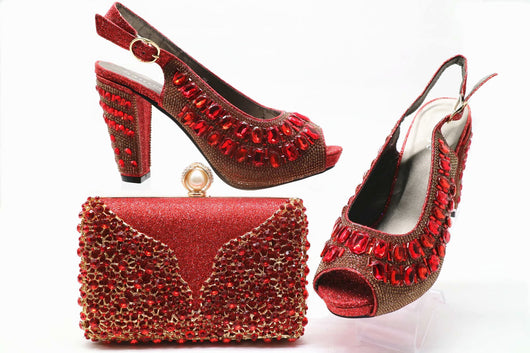 Conjunto de Bolso y Zapatos con Strass para Bodas - Estilo Diagonal Elegante - Image 11