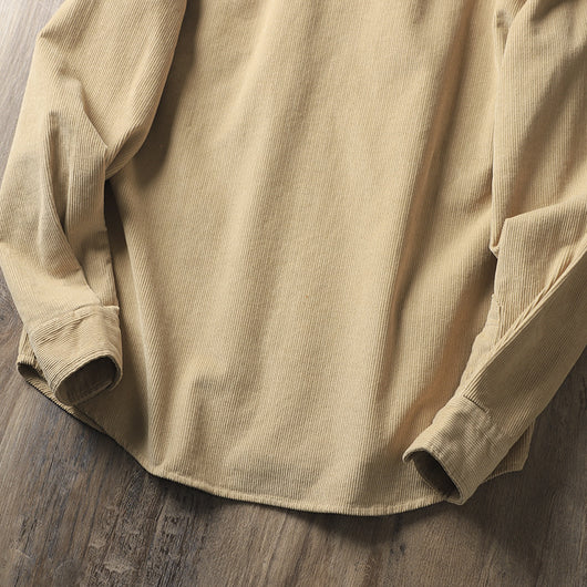 Camisa de Pana Retro Americana Gruesa de Manga Larga - Image 18