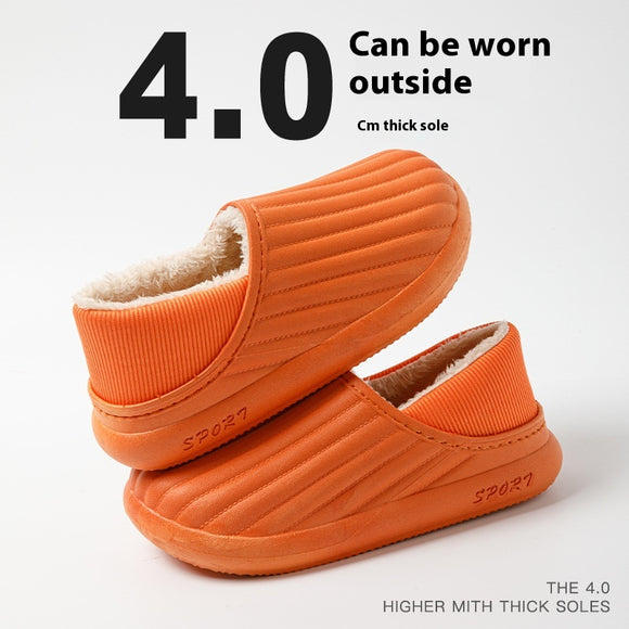 Pantuflas de Algodón para Hombre Impermeables con Talón Reforzado
