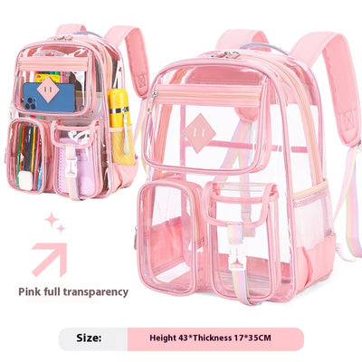 Mochila Escolar Transparente Impermeable para Primaria y Secundaria - Image 7