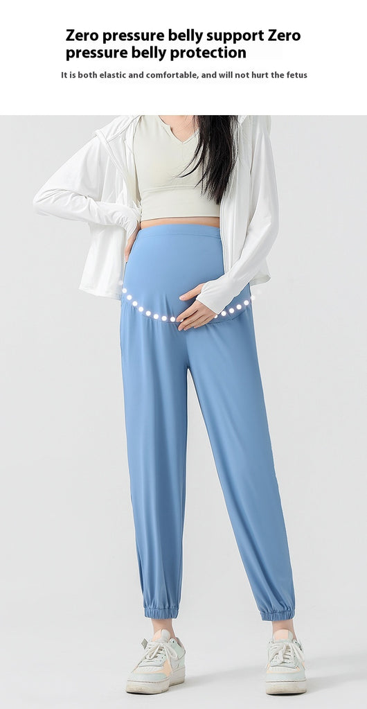 Pantalones Deportivos de Maternidad Talla Grande con Protección Solar Ice Silk - Image 12