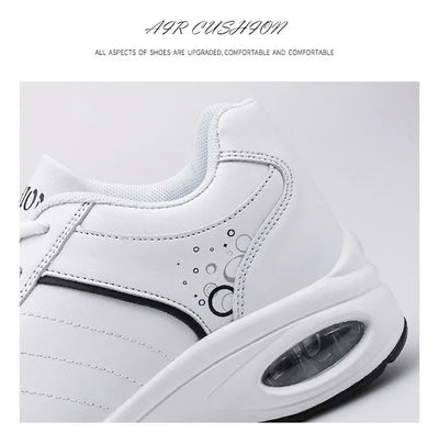 Zapatillas Deportivas para Mujer de Cuero con Suela Gruesa y Transpirabilidad - Image 15