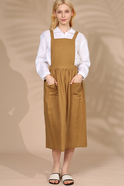 Falda Lino Francesa Diseño Exclusivo con Bolsillos Dobles para Mujer - Image 8