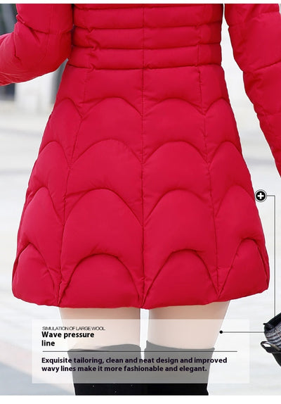 Abrigo Acolchado Slim Fit Invierno con Cuello de Pelaje Grande - Image 12