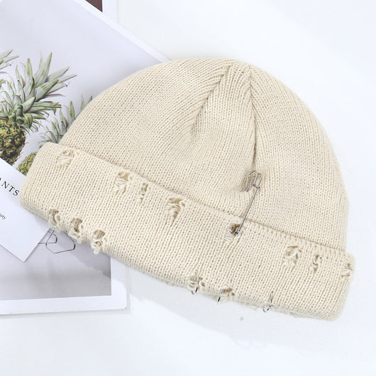 Gorro Tejido Hip Hop con Anillo Decorativo para Hombre y Mujer - Image 12