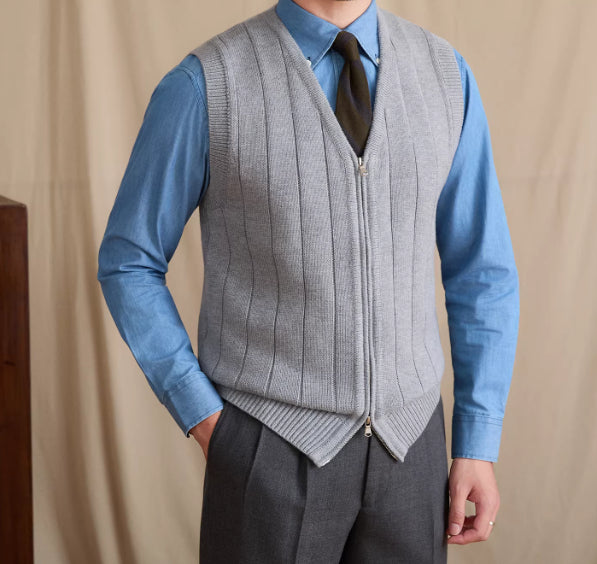 Chaleco Tejido Slim Fit Casual para Hombre - Image 3