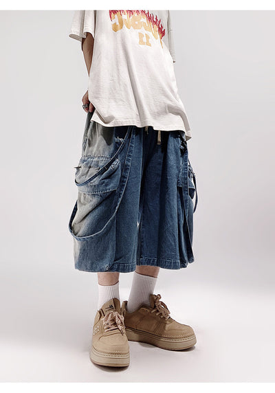 Shorts Denim Cargo Suelto Five Points Casual para Hombre - Image 11