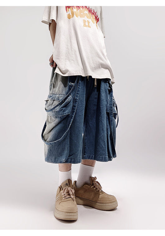 Shorts Denim Cargo Suelto Five Points Casual para Hombre - Image 11
