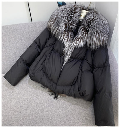 Chaqueta Corta de Plumón de Pato Blanco Premium - Image 23