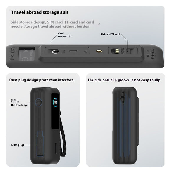 Funda Protectora para Power Bank con Estuche Integrado y Cable