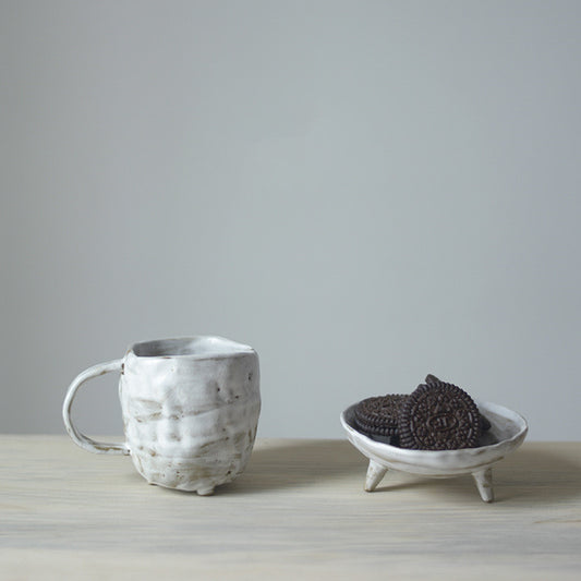 Taza de Cerámica Artesanal Retro - Taza Multiusos para Café, Leche y Bebidas