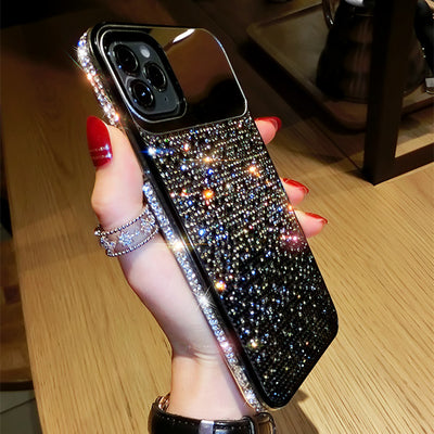 Funda Espejo para Teléfono con Diseño Punk Degradado y Cristales Brillantes - Image 7