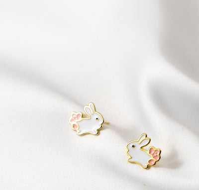 Aretes de Corazón Blanco Conejo Dulce - Diseño Femenino Tierno - Image 7
