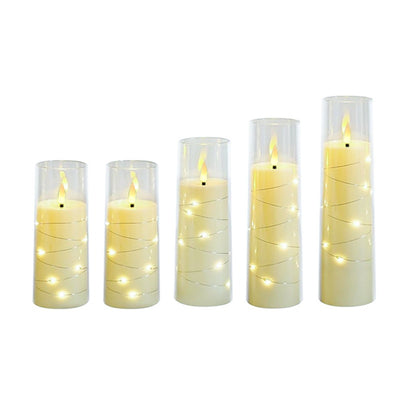 Cadena de Luces LED con Velas Eléctricas para Decoración Navideña y Eventos - Image 4