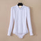 Camisa Ejecutiva Blanca de Cuello Alto para Hombre - Traje Empresarial Versátil