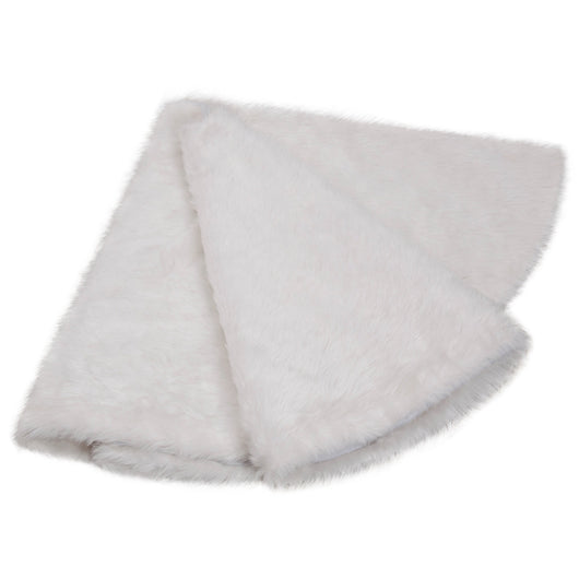 Falda para Árbol de Navidad Blanca de Peluche - Image 5