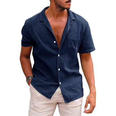 Camisa Casual de Playa para Hombre - Manga Corta Botones - Image 20