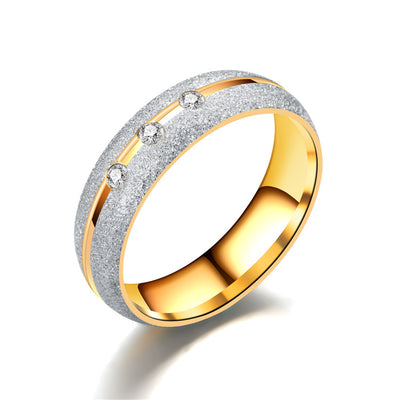 Anillo de Pareja en Acero Titanio Mate Europeo y Americano - Image 3