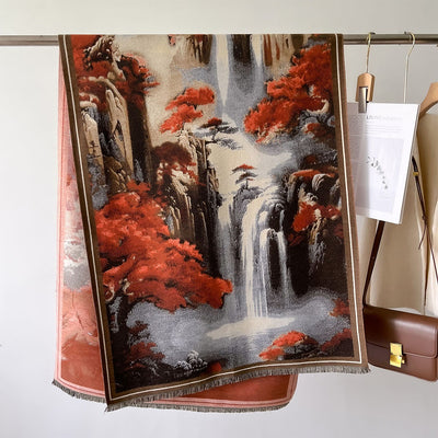 Bufanda Gruesa de Invierno con Diseño Jacquard Tipo Cashmere - Image 30